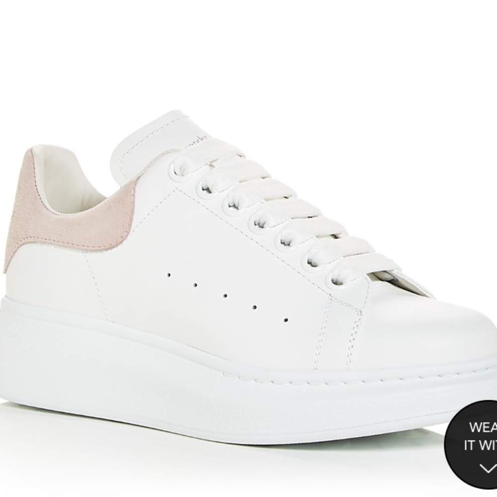 Women's Oversized Suede Heel Detail Sneakers - USED TWICE